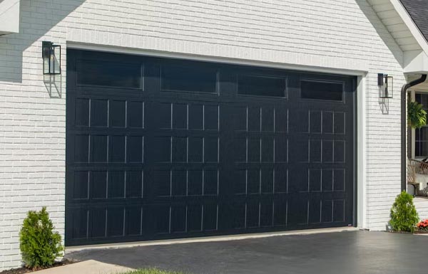 Black Two Car Garage Door Installation