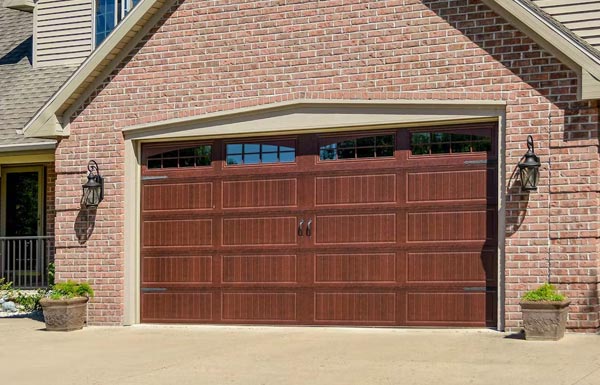 Brown Two Car Garage Door Installation