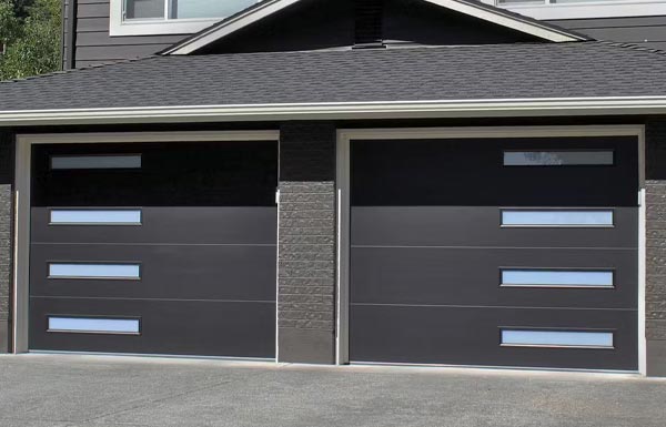 Modern Garage Door Installation with Windows