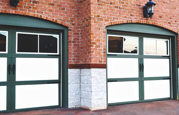 White Garage Door Installation with Windows